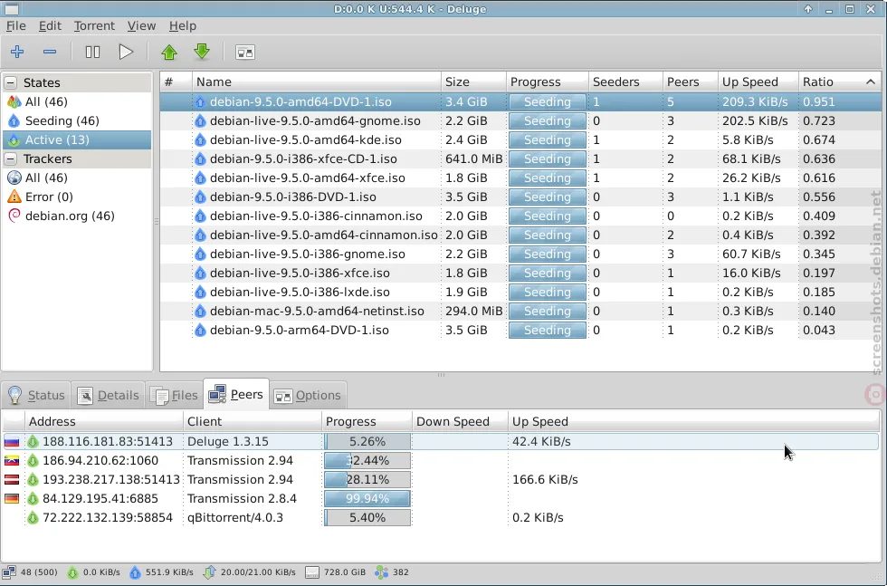 Deluge self-hosted web interface - Lightweight torrent client with plugin support