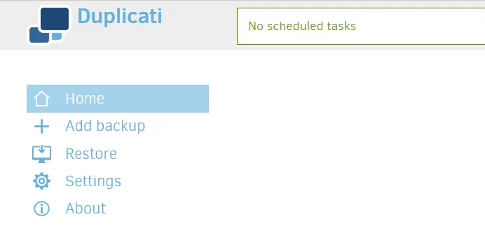 Duplicati self-hosted web interface - Free encrypted backup to the cloud