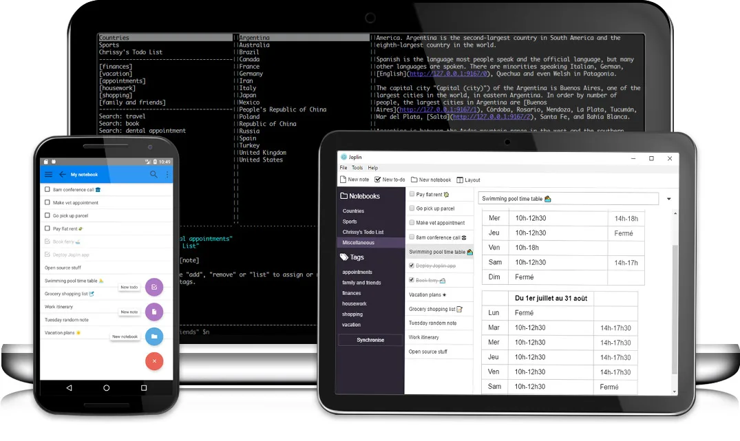 Joplin Server self-hosted web interface screenshot