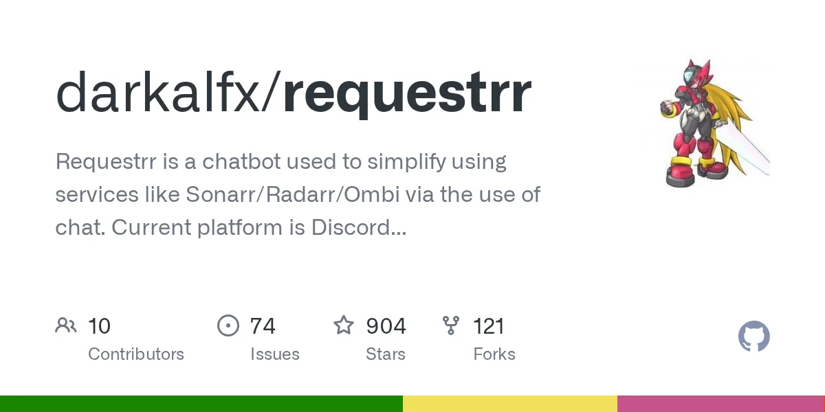 Requestrr self-hosted web interface - Media request chatbot for Discord